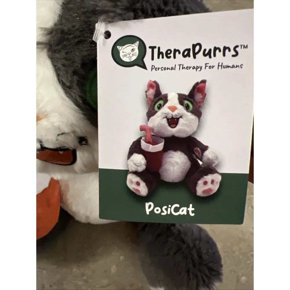 Posicat by TheraPurrs, Plush Cat, Interactive Wise-Cracking Stress Relief /Works